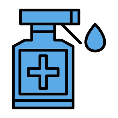 Su şişesi ikon vektörü. İnce çizgi işareti. izole edilmiş sınır sembolü çizimi