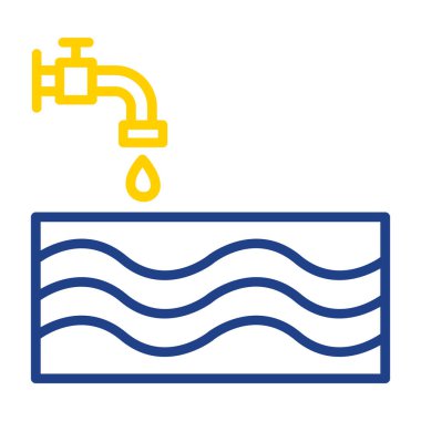 Musluk simgesi vektör illüstrasyonu