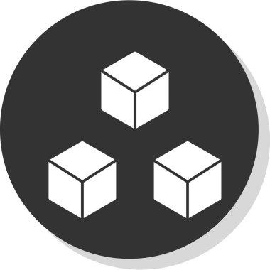 üç küp web simgesi, illüstrasyon vektörü 