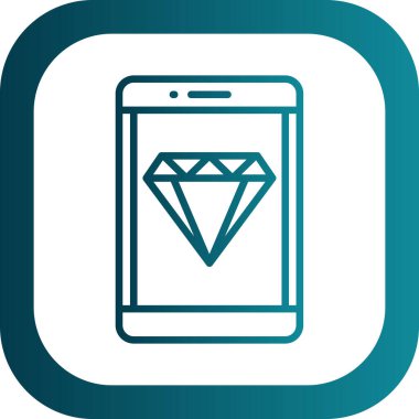 Akıllı telefon simgesinin vektör illüstrasyonu 