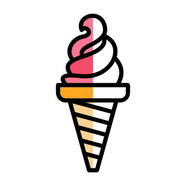 dondurma ikonu vektör illüstrasyonu