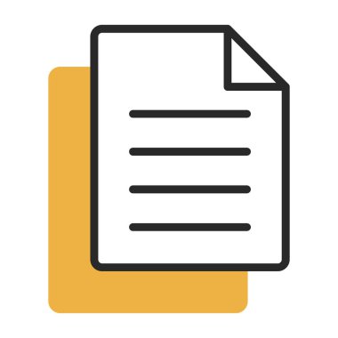 Belge. Web simgesi basit illüstrasyon 