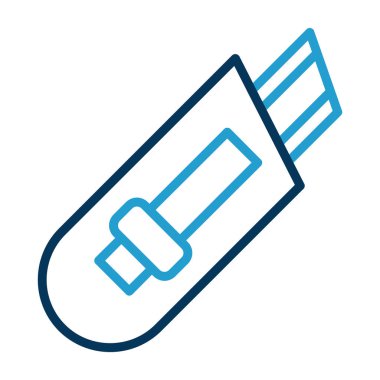 Cutter ağ simgesi vektör illüstrasyonu