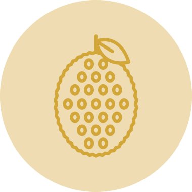 taze Jackfruit ikon vektör çizimi tasarımı