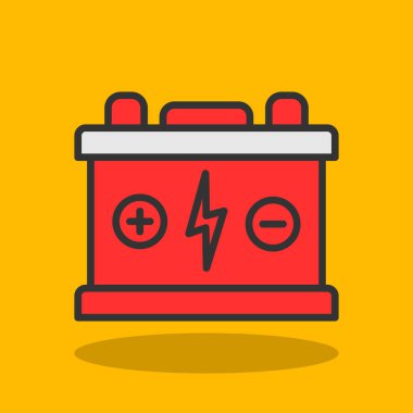 Pil. Web simgesi basit tasarım                       