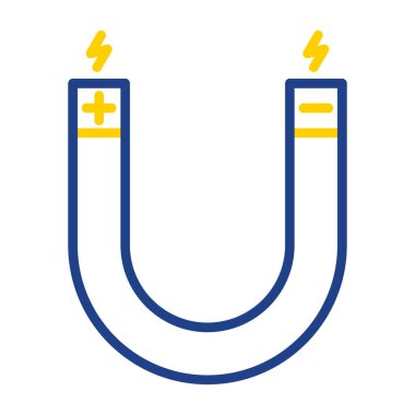 Basit mıknatıs simgesi, vektör illüstrasyonu