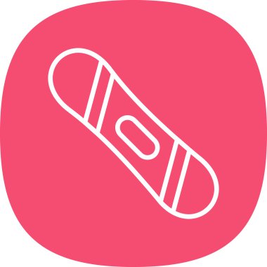 Snowboard web simgesi, vektör illüstrasyonu