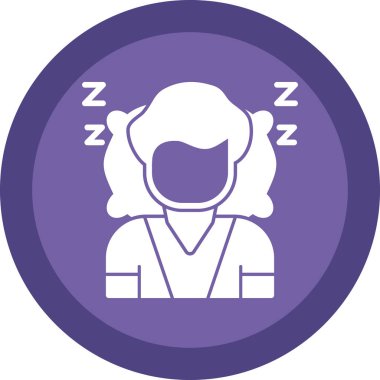 uyuyan kız vektör simgesi