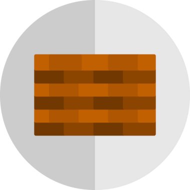 İnşaat tuğlaları düz simge, vektör illüstrasyonu