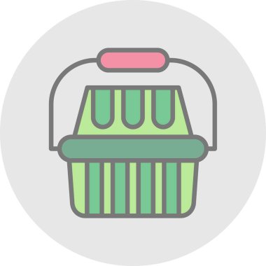 Sepet vektör simgesi modern basit tasarım