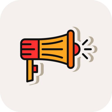 megafon simgesi, kampanya konsepti vektör illüstrasyonu