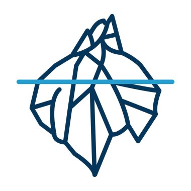 Okyanus buzdağı simgesinin vektör illüstrasyonu