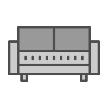 kanepe mobilyası ikonu, satır simgesi