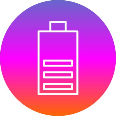 Pil simgesinin vektör illüstrasyonu