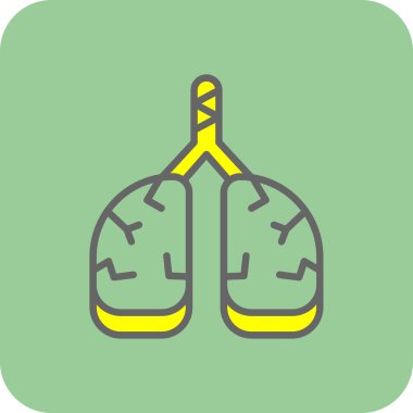Bir insan akciğerinin vektör çizimi  