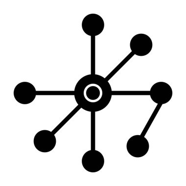 bağlantı vektörü glyph düz simgesi