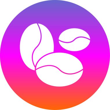 Kahve çekirdeği simgesinin vektör çizimi                        