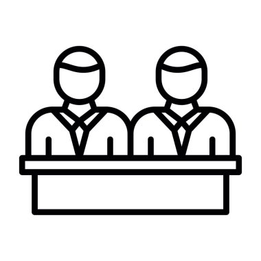 iş dünyasının çizgi simgesi tasarımı