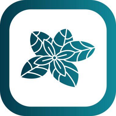 Bir yaprak simgesinin vektör illüstrasyonu