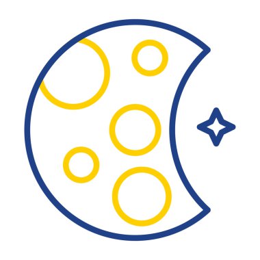 Ay simgesi, vektör illüstrasyonu basit tasarım