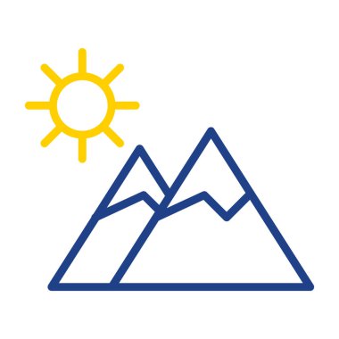 dağ ikonu vektör illüstrasyonu