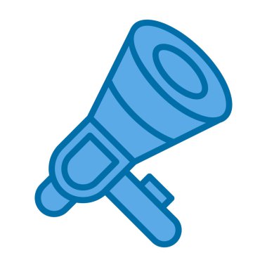 megafon ikonu. Web için bir vektör simgesinin özet çizimi