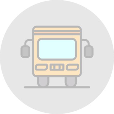 otobüsün vektör illüstrasyonu