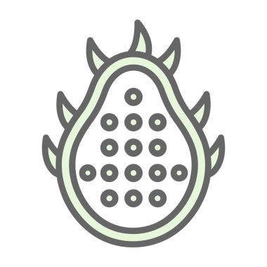 ejderha meyve simgesi, vektör illüstrasyonu basit tasarım 