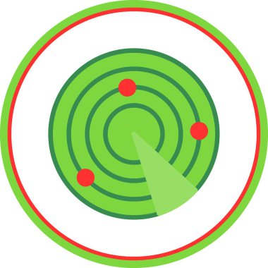 Radar modern simgesinin vektör illüstrasyonu              