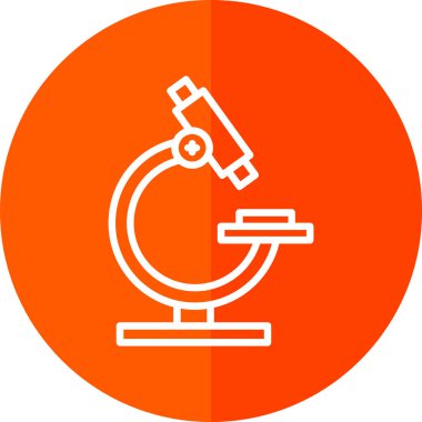 Mikroskop. Web simgesi basit illüstrasyon