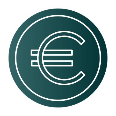 Euro simgesi vektör çizim