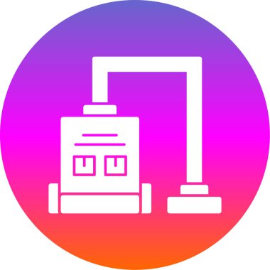 Elektrikli süpürge simge vektör çizim              