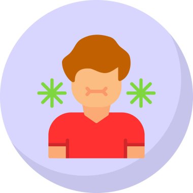 Hasta Kişiler web simgesi vektör illüstrasyonu