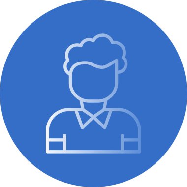 adam düz simge vektör çizim 