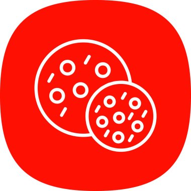 Vektör illüstrasyonu, Çerez simgesi element arkaplanı            