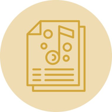 müzik listesi ikon vektör illüstrasyonu