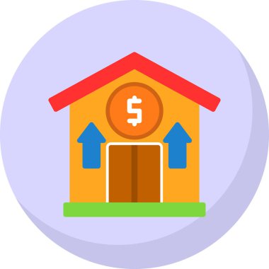 ev düz vektör simgesi