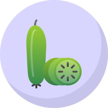 salatalık sebze ikonu, basit illüstrasyon