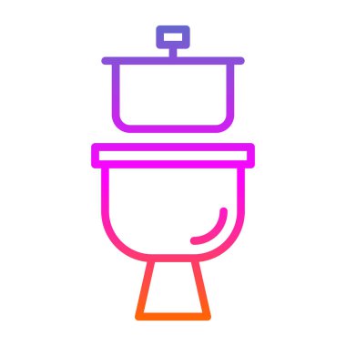 Tuvalet. Web simgesi basit illüstrasyon 