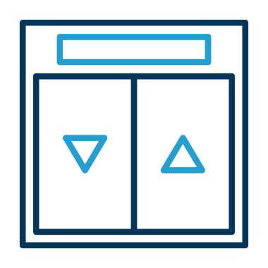 Asansör. Web simgesi basit illüstrasyon             