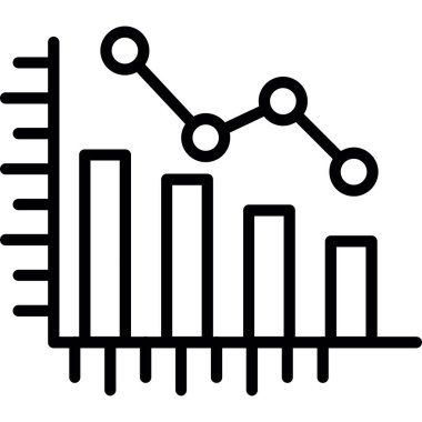 çubuk grafik simgesi dış hat biçiminde