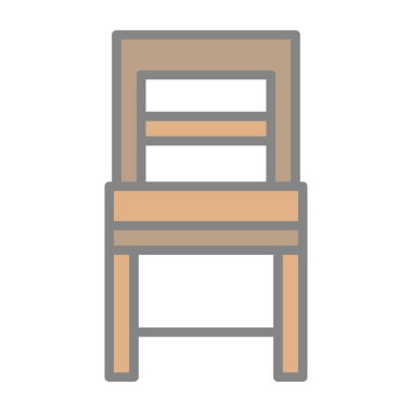 Sandalye. Web simgesi basit illüstrasyon 