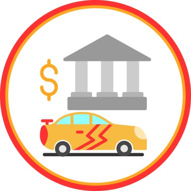 araba kazası vektör simgesi