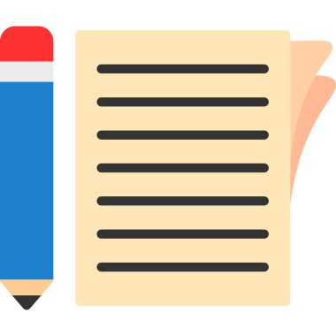 belge simgesi, vektör illüstrasyonu basit tasarım