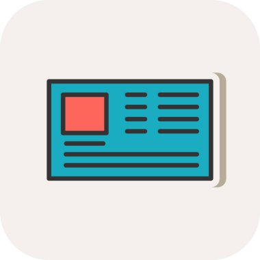 Kimlik kartı web simgesi, vektör illüstrasyonu 