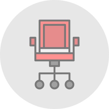 Sandalye Düz Vektör Simgesi