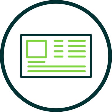 Kimlik kartı web simgesi, vektör illüstrasyonu 