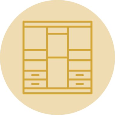 Modern b 'nin vektör illüstrasyonu mobilya ikonundan yoksun