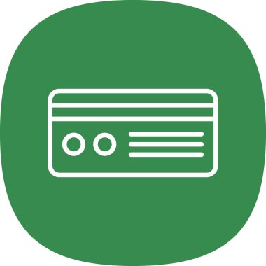 Kredi kartı simgesi, vektör illüstrasyonu basit tasarım