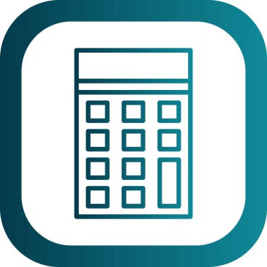 Basit Hesaplayıcı Simgesi, vektör illüstrasyonu